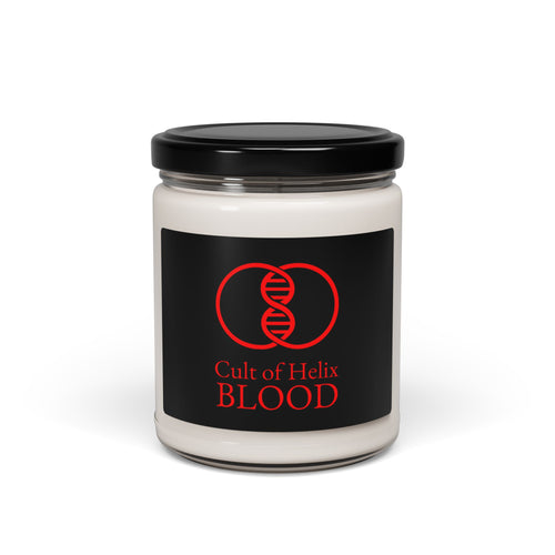 Cult of Helix Blood Scented Soy Candle, Unique Gift for Scifi Fans, Aromatic Home Decor, Halloween Candle, Edgy Fragrance